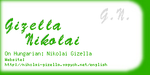 gizella nikolai business card